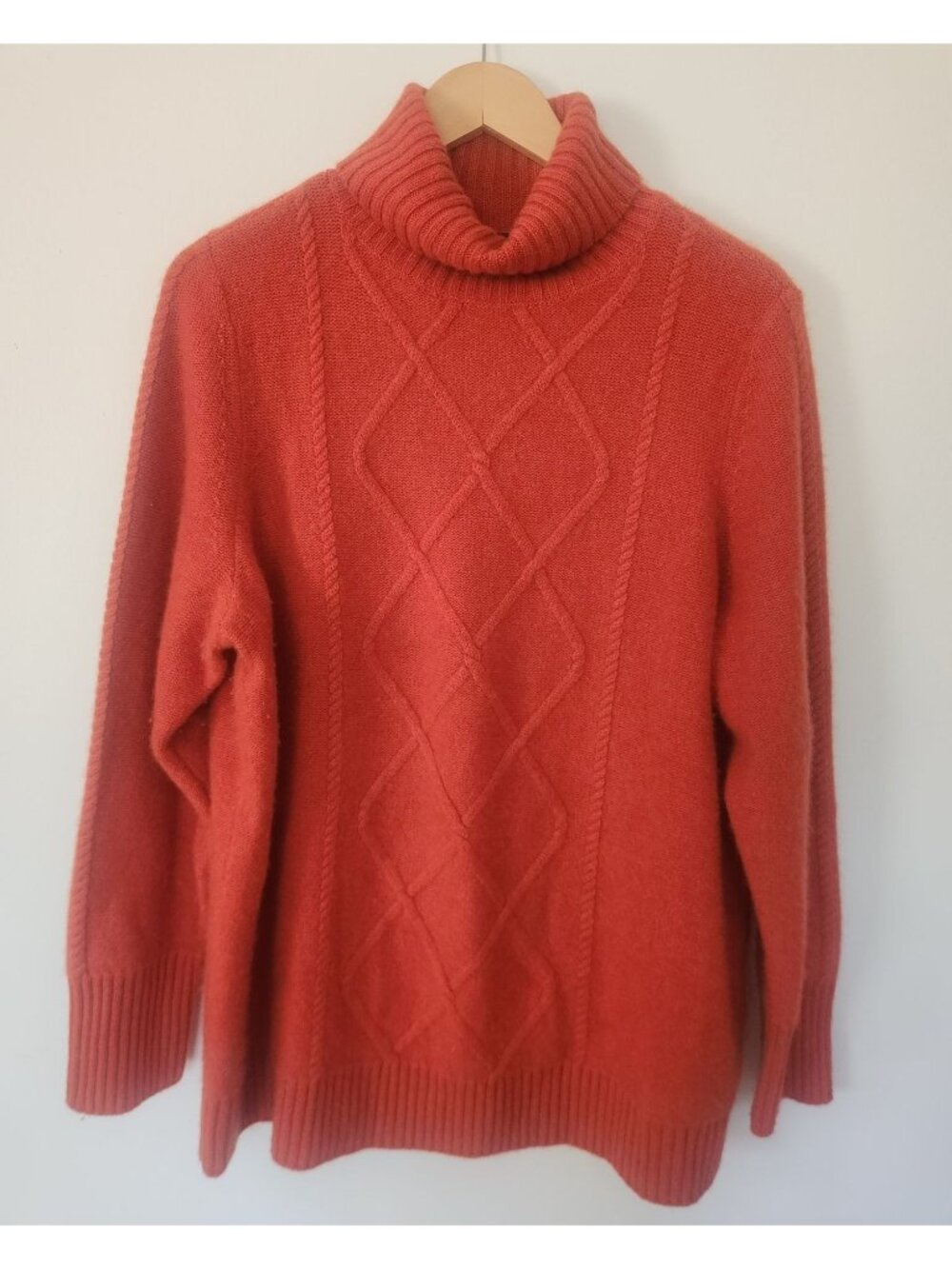 Talbots Women's Sz. 2X Fall Orange 100% Cashmere Sweater